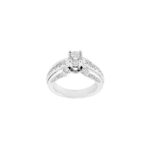 Trapezoid Diamond Engagement Ring