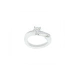 Channel Set Twist Diamond Engagement Ring