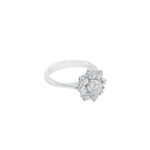 Starburst Floral Diamond Halo Engagement Ring - Image 2