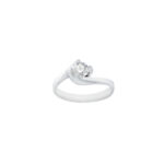 Twirling Solitaire Diamond Engagement Ring