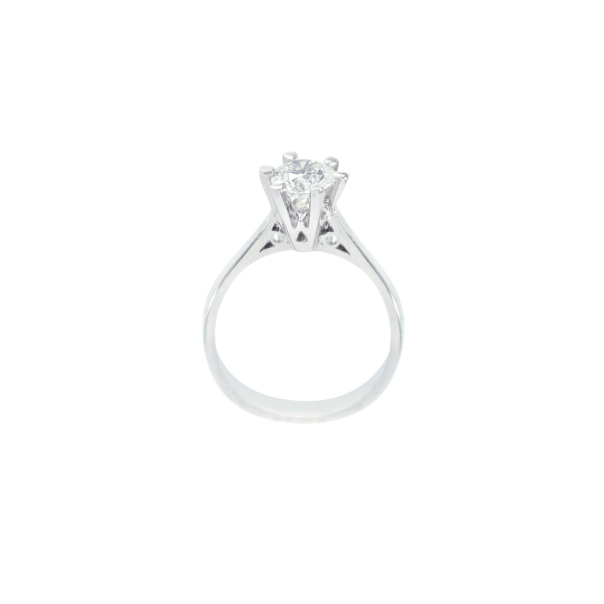 Cathedral Solitaire Engagement Ring - Image 2