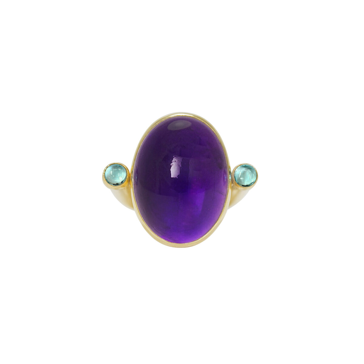 Elena Votsi Oval Amethyst Ring - Image 1