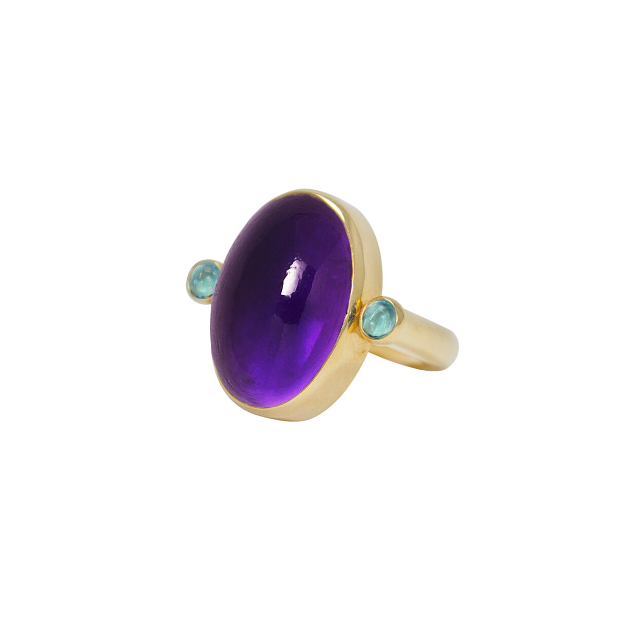 Elena Votsi Oval Amethyst Ring - Image 2