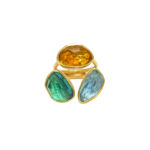Margoni Three Gemstones Ring