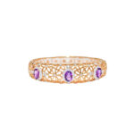 Amethyst Floral Bangle