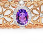 Amethyst Floral Bangle - Image 2