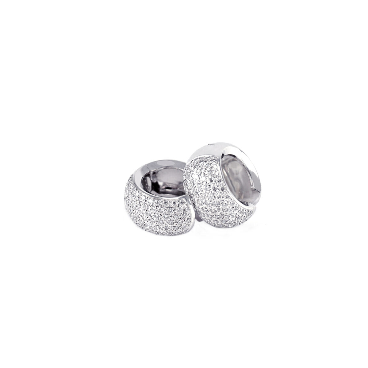 Pavé Diamond Small Hoops - Image 2