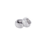Pavé Diamond Small Hoops - Image 2