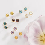 Marco Bicego Jaipur Color Amethyst/Gold Stud Earrings - Image 2