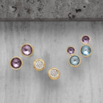 Marco Bicego Jaipur Color Amethyst/Gold Stud Earrings - Image 3