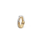 Marco Bicego Goa Three Strand Diamond & Pave Gold Ring