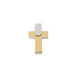 Two Tone Minimal Cross Pendant