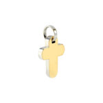 Two Tone Minimal Cross Pendant