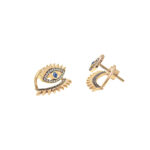 Diamond Evil Eye Earrings - Image 3