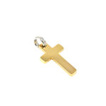 Two Tone Diamond Cross Pendant - Image 2