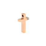 Two Tone Diamond Cross Pendant