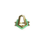 Geometrical Mint Enamel Ring
