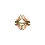 Geometrical Pink Enamel Ring
