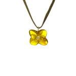 Baccarat Yellow Hortensia Pendant