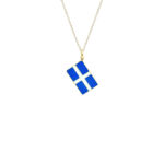 Land Greek Flag Gold Necklace