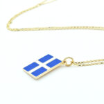 Land Greek Flag Gold Necklace - Image 2