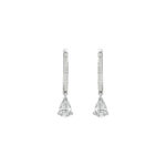 Teardrop Diamond Dangling Earrings - Image 2