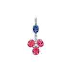 Diamond Riviera Sapphire & Tourmaline Necklace - Image 3