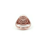 Blue Diamonds Rose Oval Chevalier Ring - Image 2
