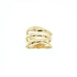 Three Raws Wavy Gold Ring