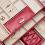 Wolf Caroline Red Medium Jewelry Case - Image 4