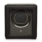 Wolf Black Cub Single Watch Winder with Cover
