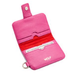 Wolf Mimi Pink Credit Card Holder with Wristlet - Image 2