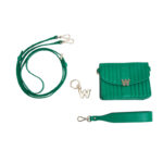 Wolf Mimi Mini Forest Green Bag with Wristlet & Lanyard - Image 9