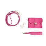 Wolf Mimi Mini Pink Bag with Wristlet & Lanyard - Image 9