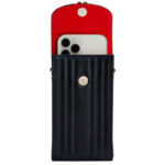 Wolf Mimi Black Phone Case with Wristlet & Lanyard - Image 2