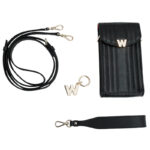 Wolf Mimi Black Phone Case with Wristlet & Lanyard - Image 9