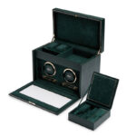 Wolf Green British Racing Double Watch Winder with Storage - Image 4