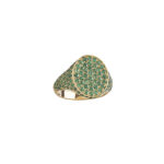 Oro Trend Pavé Tsavorite Oval Chevalier Ring