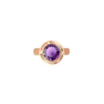 Pitti e Sisi Violet Quartz Round Rose Ring