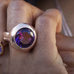 Pitti e Sisi Violet Quartz Round Rose Ring - Image 2