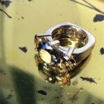 Pitti e Sisi Three Smoky-Cognac Quartz Stones Gold Ring - Image 2