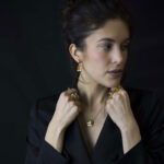 Pitti e Sisi Three Smoky-Cognac Quartz Stones Gold Ring - Image 3