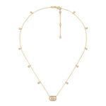 Gucci GG Running Diamonds Gold Necklace