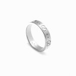 Gucci Icon White Gold Thin Band Ring