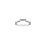 Gucci Link to Love White Gold Mirrored Ring - Image 2