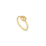 Gucci Interlocking G Motif Yellow Gold Ring