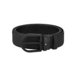 Montblanc Horseshoe Buckle Black Leather Belt 35mm