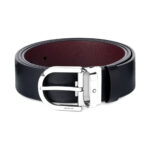 Montblanc Horseshoe Buckle Black-Mosto Reversible Leather Belt 35mm