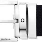Montblanc Horseshoe Buckle Black-Mosto Reversible Leather Belt 35mm - Image 4