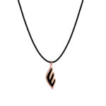 Very Gavello Angel Black Rose Gold Pendant